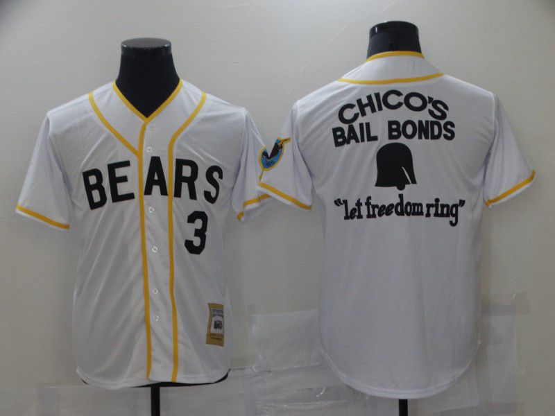 Men Chicago Cubs #3 White Film version 2021 Game MLB Jersey->women mlb jersey->Women Jersey